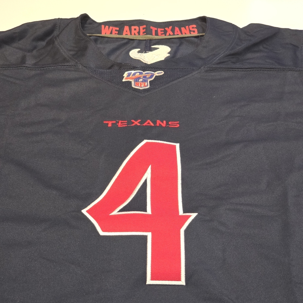 Nike On Fleld NFL 100 Years Houston Texans #4 Watson Stitched Jersey NWT - XL